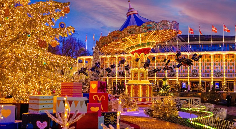 Tivoli Gardens with Christmas lights and decorations. Photo © Tivoli.