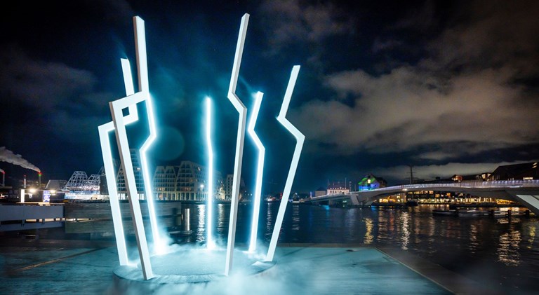 Art installation Tordenhjerte from Copenhagen Light Festival 2024. ©Anders Kongshaug.